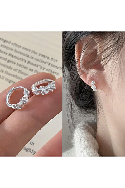 Choice Silver 925 Sterling Silver Simple 3-Flower Earrings Fashion Women's Ch...
