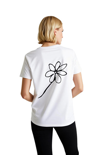 PayBuy Women's Floral Printed Short Sleeve Round Neck Cotton T-Shirt Art Patt...