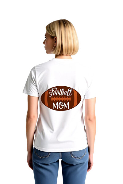PayBuy تي شيرت نسائي مطبوع بتصميم مخطط من Football Mom Design