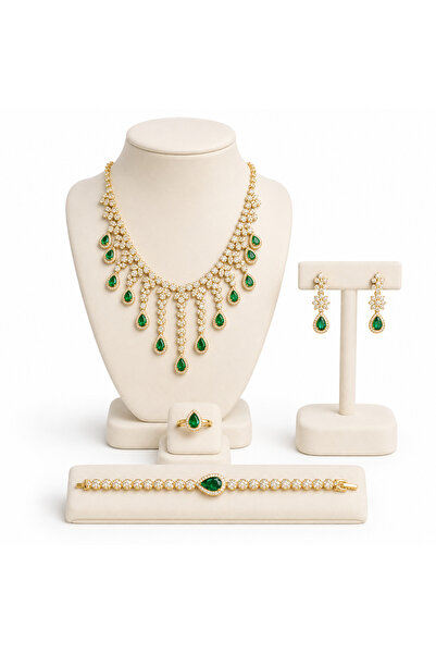 BELLA CİAO Elegant Crystal-Paved Jewelry Set – Design 32