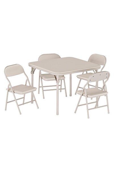 Garvee Children's Folding Table and Chairs 5 Pieces Children's Furniture Set ...