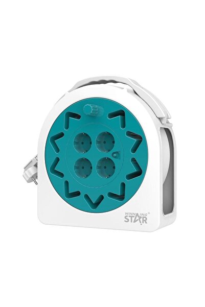 WINNINGSTAR 20м кабелна макара с удължител, с 4 x 230V контакта и защита от п...