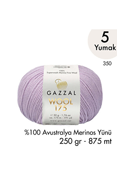 Gazzal Vuna 175 350 - Premium 100% australijska merino vuna - 5 pramenova