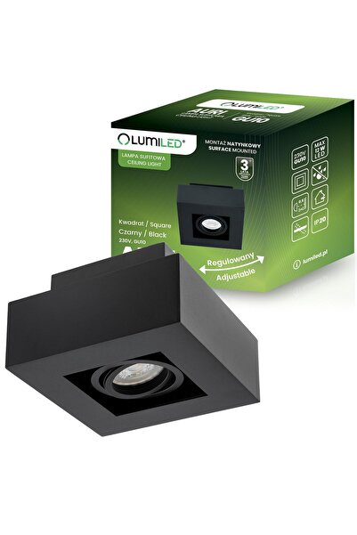Lumiled Spot HALOGEN aplicat pe suprafață GU10 Pătrat Alb AURI