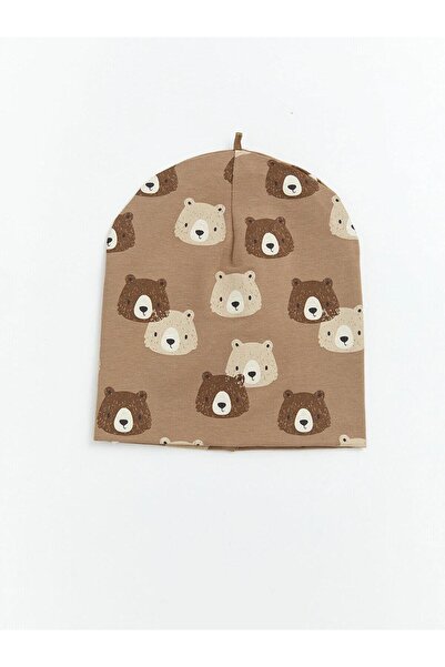 LC Waikiki Teddy Bear Printed Baby Boy Beanie (W6)