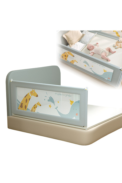 BYBEO Baby Bed Rails Guard, Collapsible Baby Side Bedrail, Kids' Safety Bed F...