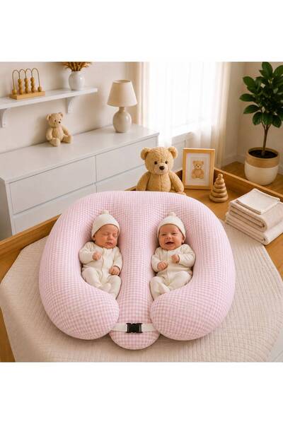AHSEN TASARIM Twin Baby Breastfeeding Pillow, Breastfeeding Pillow, Feeding P...