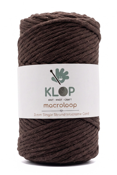 KLOP 3mm Tek Büküm Yumuşak Taranabilir Pamuk Macrame İpi 85 Metre 250 Gram Ac...