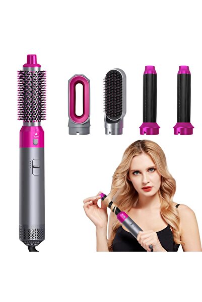 Generic Set Perie Termică 5 în 1, Uscător, Ondulator și Perie Rotativă, 1000W