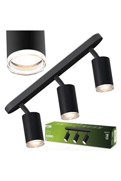 Lumiled Plafonieră Spot LED 3x GU10 IP44 ADERO Negru