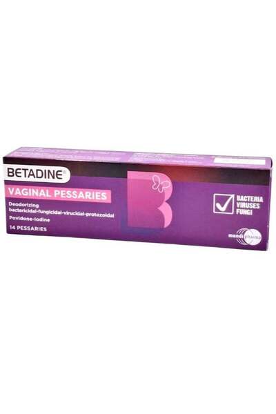 BETADINE Vaginal Suppositories 14’s (Povidone-Iodine Antiseptic Treatment)