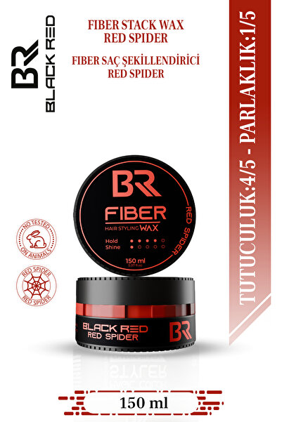 Black Red Red Spider Fiber Aqua Stack Wax 150 ml Güçlü Tutuş Mat Görünüm Saç ...