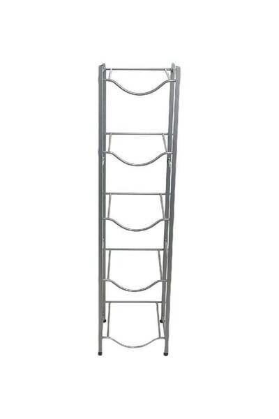 DubaiGallery 5-Compartment Metal Water Bottle Stand Grey 138cm
