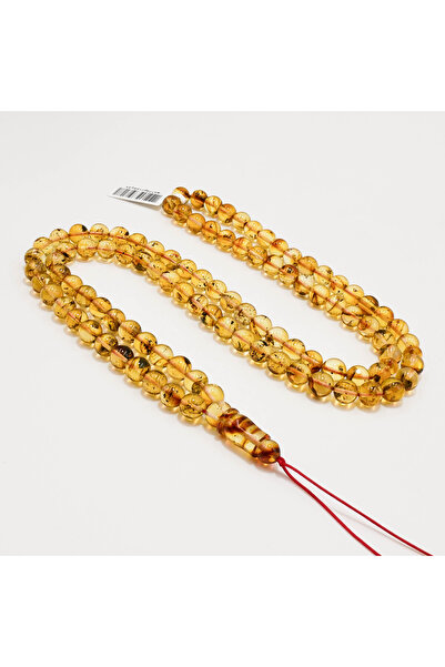 Generic Brand Natural Baltic Amber Hashari Bead Rosary– 99 Beads 8-8.5mm Hone...