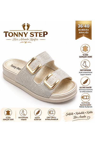 TONNY STEP Dubai 13-Day Leather Velcro Adjustable Full Orthopedic Flexible Sl...