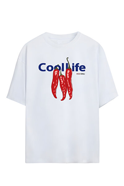 STİL-X Cool Life Printed Unisex 100% Cotton Oversize T-Shirt