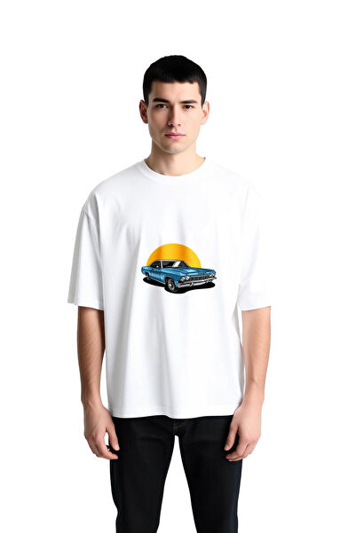 PayBuy Men's Oversize Graphic Printed T-Shirt Classic Automobile Vintage Sun ...