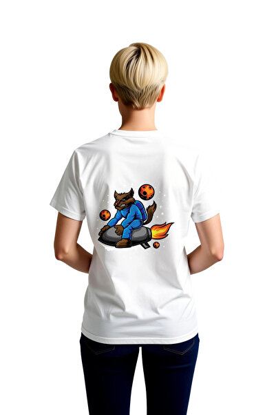 PayBuy Γυναικείο μπλουζάκι με στάμπα Blue Team Cat Rocket Driver