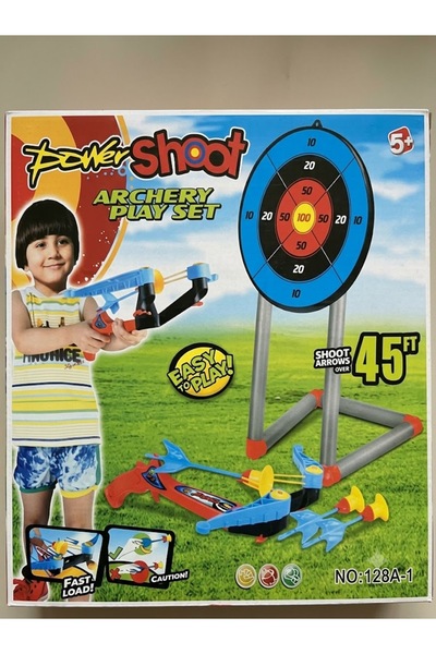Generic Brand Power Shoot Archery Play Set for Kids – Standing Target & Bow S...