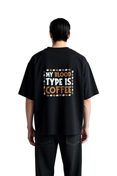 PayBuy Men's Oversize Coffee Printed T-Shirt 100% Cotton Relaxed Fit Humorous...