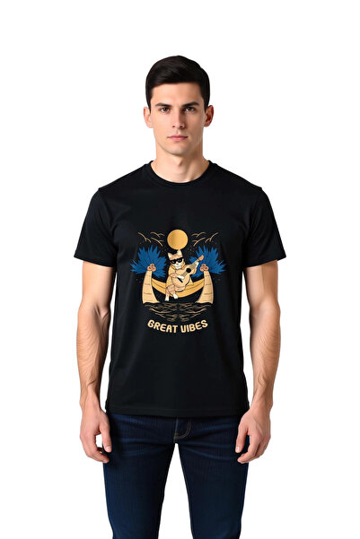 PayBuy Music Loving Cat Theme Printed Men's T-Shirt
