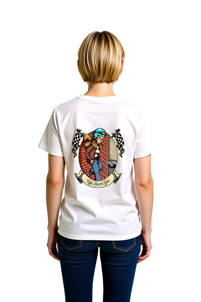 PayBuy Cafe Racer Girl Printed Women's T-Shirt