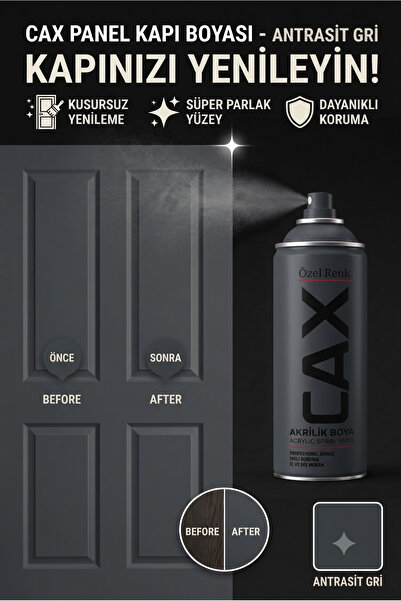 caxcolors CAX Panel Kapı Boyası - Akrilik Boya Ahşap Ve MDF Kapı Yenileme Boyası