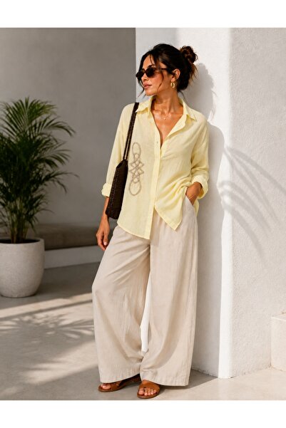 Yumey Design Shirt with Yellow Stone Accessories