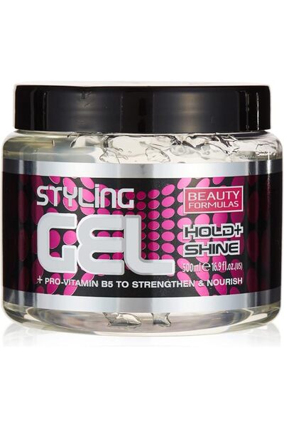 BEAUTY FORMULAS BF STLYLING GEL 500ML HOLD &SHINE (CLEAR) + PRO: 4428