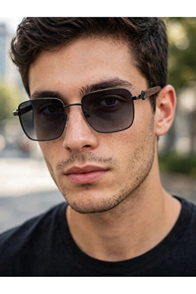 Generic Brand Oval Blue Gradient Glasses - Wood and Leopard
