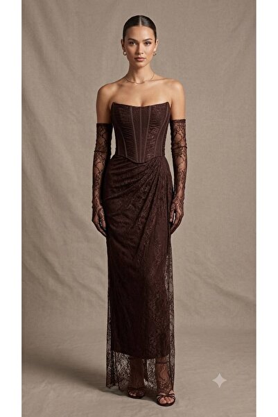 FOR COSTUME Straplez Abiye-10423