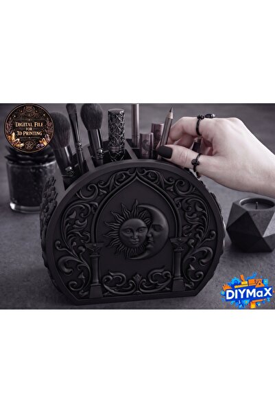 DIYMaX Goth Sun Moon Makeup Organizer Desktop Organizer