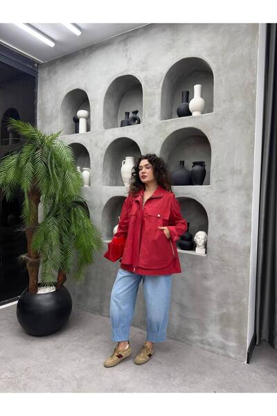 Leyal moda Oversize Pocket Detailed Seasonal Women's Trench Coat