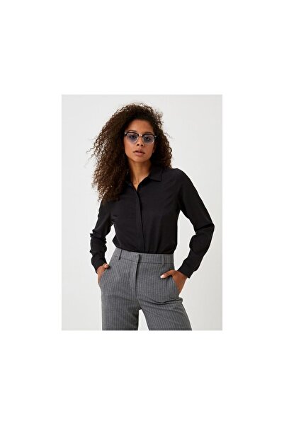 MEXX Fashion Γυναικείο Μαύρο Πουκάμισο