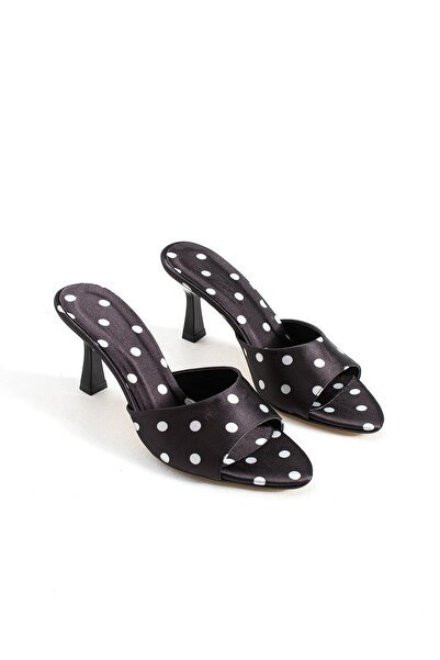tivana Women's Polka Dot Patterned Daily Classic Thin Heeled Slippers Esta - ...