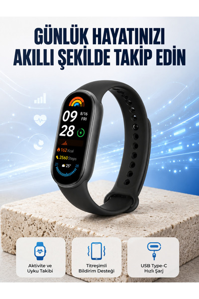 Lisinya TPU ve Silikon Kordonlu Akıllı Bileklik – 20 Gün Bekleme Süresi Yeni ...