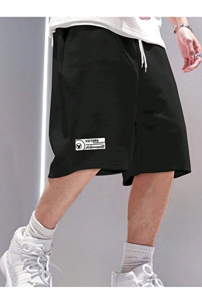 bellanova Unisex Oversize Relaxed Fit Special Design Printed Shorts