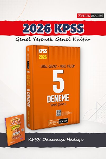 Pegem Akademi Yayıncılık 2026 KPSS Lisans 5 Deneme Tamamı Çözümlü