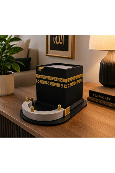 Linia Home Kabe Maketi Dekoratif Biblo – Siyah Gold Masa Üstü Ev ve Ofis Deko...