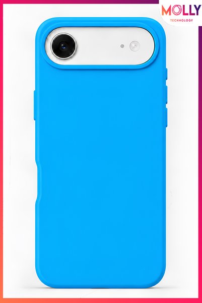 Molly Sky Blue Liquid Inside Velvet Matte Silicone Case for iPhone 17 Air