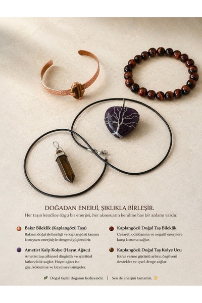2 kolye 2 bileklik set