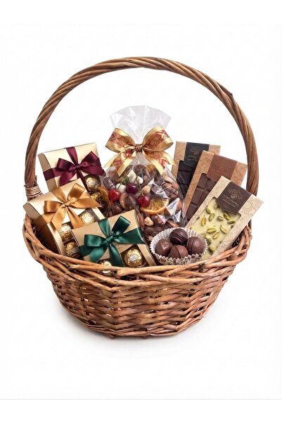Yusra Choice Handwoven Wicker Basket with Handle for Fruits, Vegetables, Brea...