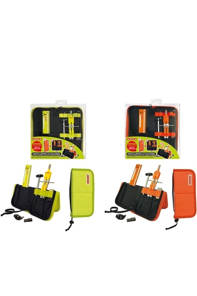Arda Compas cu deschidere, si micrometrica, butoane fluo, etui vertical, 6 pi...