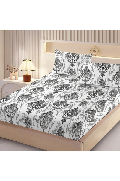 TextiLici Set Husă de pat cu elastic, FixOnBed, 160 x 200 cm, bumbac, 2 fete ...