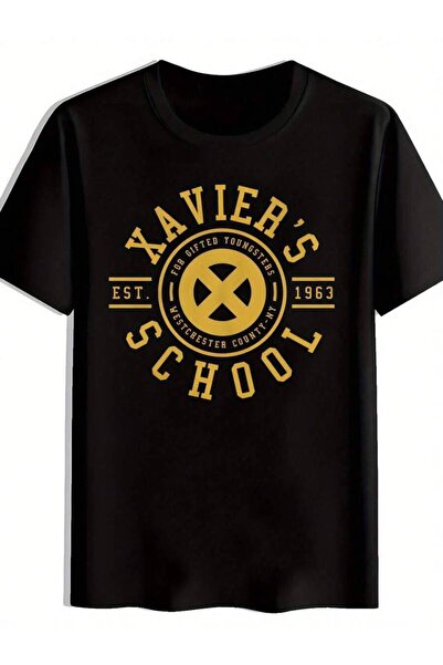 26LIK Xavier's School Gifted Youngsters With Gold Logo Text Design Casual Wea...
