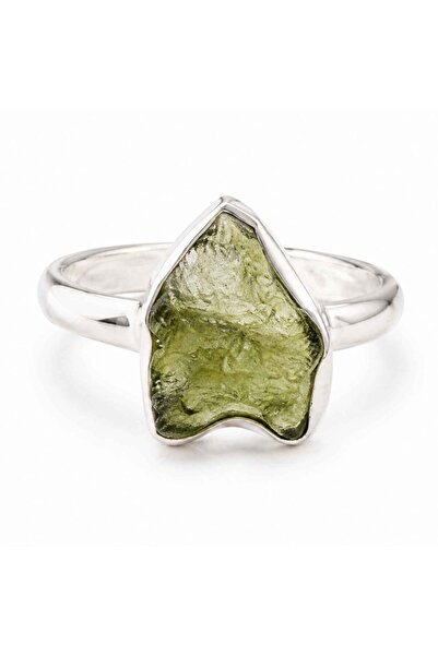 craftmystic Δαχτυλίδι από ασήμι 925 με ακανόνιστη Μολδαβίτη - Εξέλιξη και Έμπ...