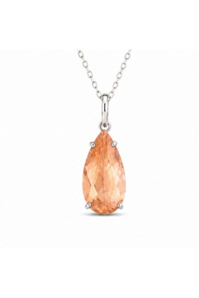 craftmystic 925 Silver Necklace with Imperial Topaz Teardrop - Abundance and ...