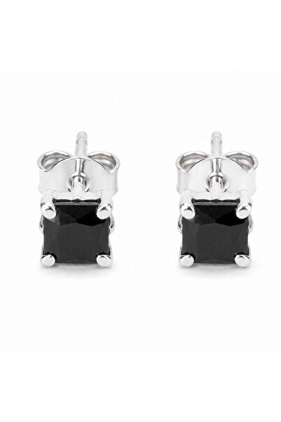 craftmystic Cercei Argint 925 cu Safir Negru Patrat - Protectie si Claritate ...