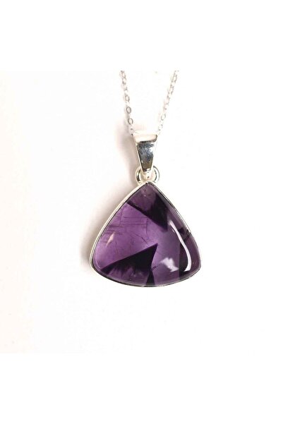 craftmystic Necklace silver 925 with natural stone Atomic Trapiche Amethyst t...