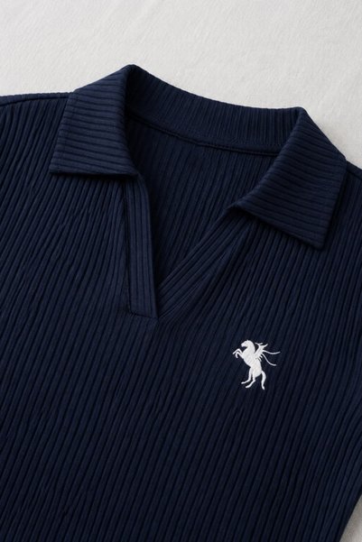 Toum Body premium din Lycra cu guler polo și mânecă lungă